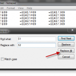 Excel Notepad Replace